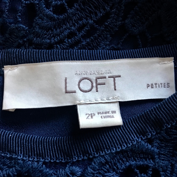 LOFT Navy Lace Dress - Picture 5 of 6